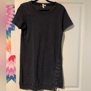 Gray short sweater dress